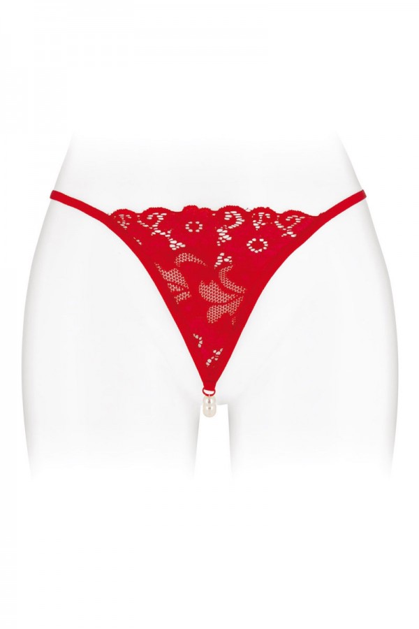 String avec perles Venusina - rouge